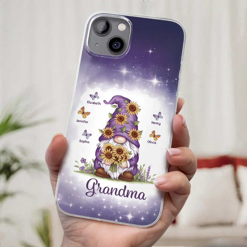 Love Grows Best In Grandma’s Arms - Family Personalized Custom Clear Phone Case - Gift For Mom, Grandma