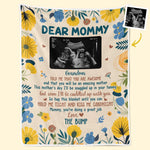 Custom Photo Pregnancy Announcement Gifts for Grandma - Personalized Blanket