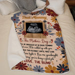 Custom Photo Tiny Hands, Tiny Feet, Big Love - Family Personalized Custom Blanket - Mother's Day, Baby Shower Gift, Gift For First Mom