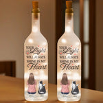 Wagging Tails In Heaven - Memorial Personalized Custom Bottle Lamp - Sympathy Gift For Pet Owners, Pet Lovers