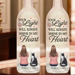 Wagging Tails In Heaven - Memorial Personalized Custom Bottle Lamp - Sympathy Gift For Pet Owners, Pet Lovers