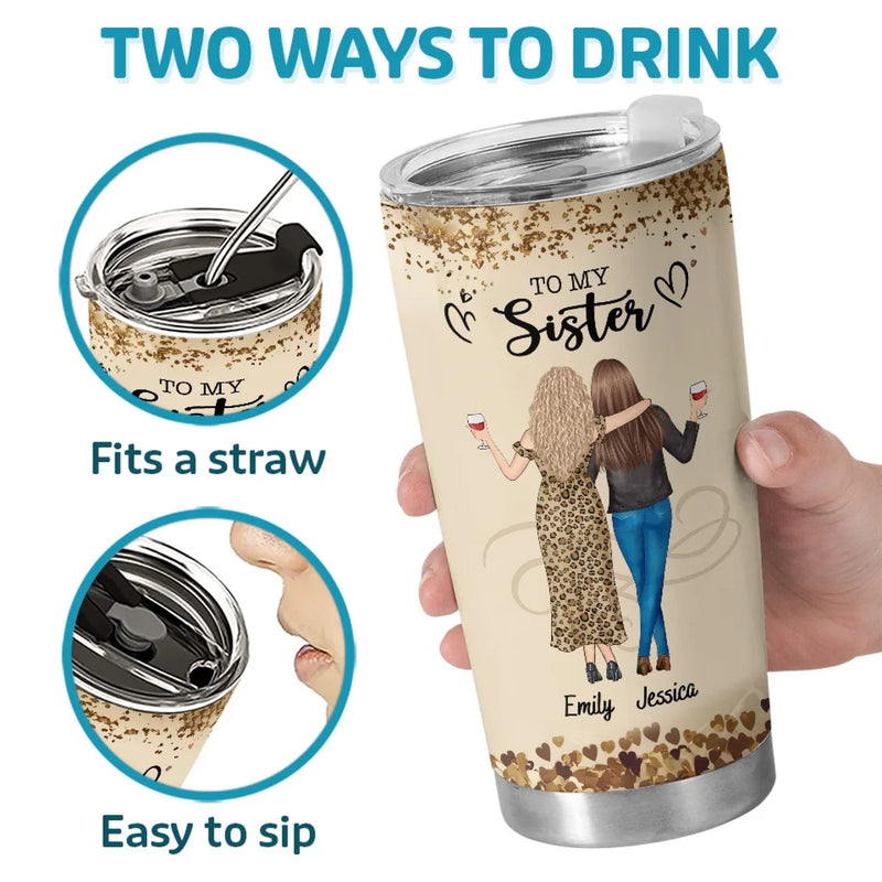 The Friend Of My Soul - Bestie Personalized Custom Tumbler -  Gift For Best Friends, BFF, Sisters