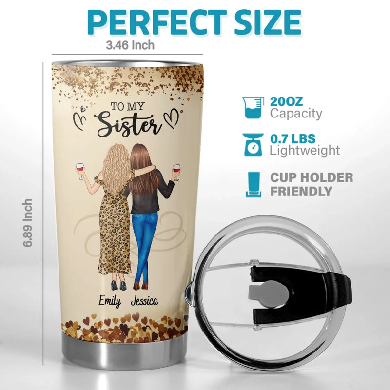 The Friend Of My Soul - Bestie Personalized Custom Tumbler -  Gift For Best Friends, BFF, Sisters