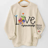 Love Recognizes No Barriers - Family Personalized Custom Unisex Sweatshirt, Hoodie With Design On Sleeve - Gift For Mom, Grandma