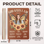 Custom Photo Name Christian Butterfly Gifts for Girls - Personalized Leather Journal