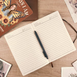 Custom Photo Name Christian Butterfly Gifts for Girls - Personalized Leather Journal