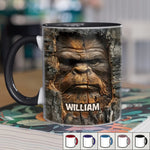 King Of The Jungle, Master Of Vibes - Family Personalized Custom 3D Inflated Effect Printed Accent Mug - Gift For Bigfoot Fans, Family, Best Friends
