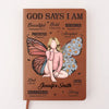 I Am As Strong As God Says - Family Personalized Custom Leather Journal - Gift For Yourself, Best Friends, Siblings, Family Members