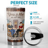 Fate Knew I Was Meant For You - Couple Personalized Custom Tumbler - Gift For Husband Wife, Anniversary