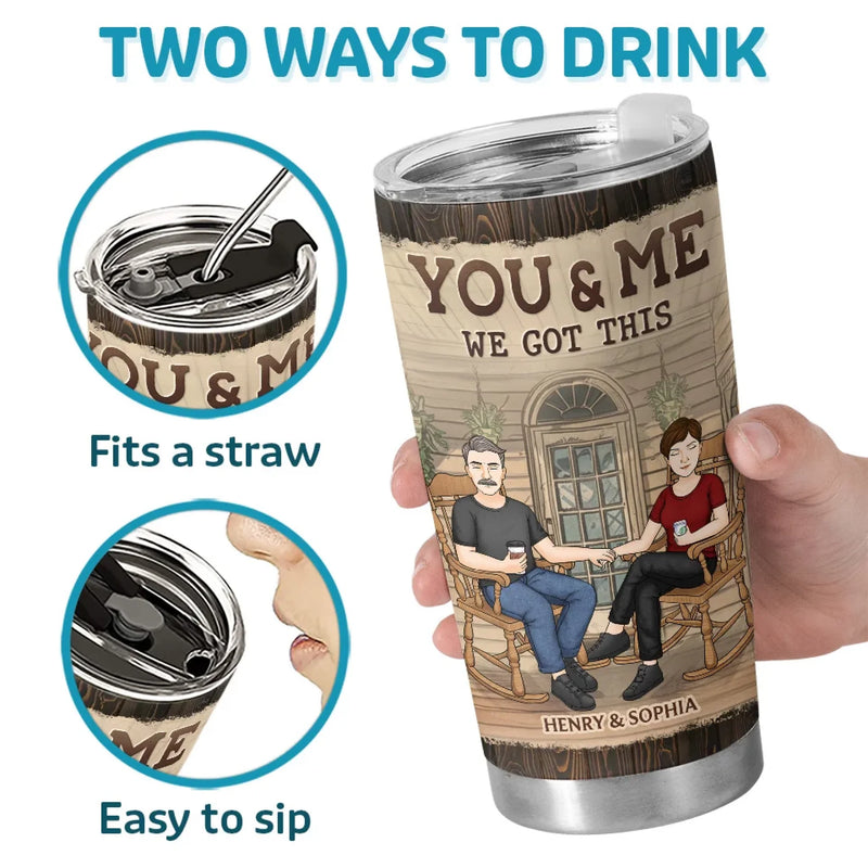We Fulfill Each Other’s Hearts - Couple Personalized Custom Tumbler - Gift For Husband Wife, Anniversary