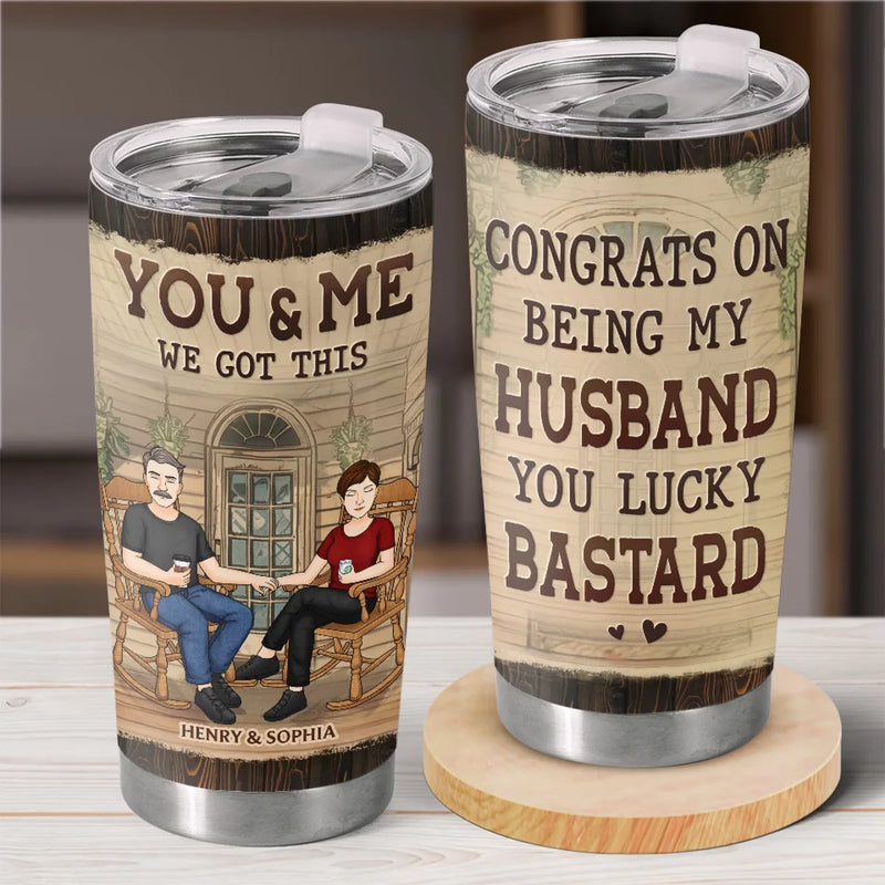 We Fulfill Each Other’s Hearts - Couple Personalized Custom Tumbler - Gift For Husband Wife, Anniversary