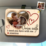 Custom Photo Drive Safe Couple Gifts - Personalized Car Visor Clip