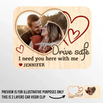 Custom Photo Drive Safe Couple Gifts - Personalized Car Visor Clip