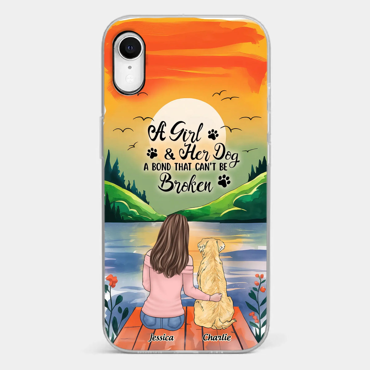 Paw-some Love - Dog Personalized Custom Clear Phone Case - Gift For Pet Owners, Pet Lovers