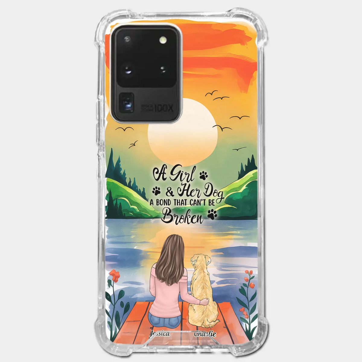 Paw-some Love - Dog Personalized Custom Clear Phone Case - Gift For Pet Owners, Pet Lovers