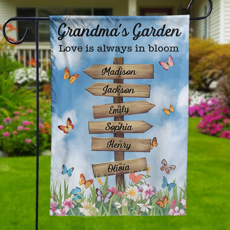 Grandmothers Make Life Sweeter - Family Personalized Custom Flag - Mother's Day, Gift For Mom, Grandma