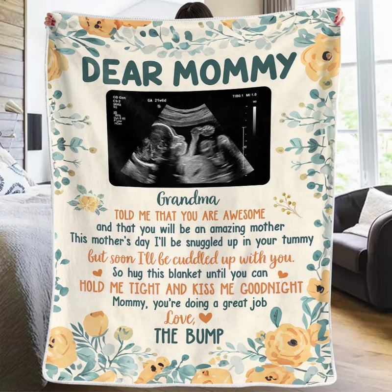Custom Photo Celebrate The Joy Of New Beginnings - Family Personalized Custom Blanket - Baby Shower Gift, Gift For First Mom