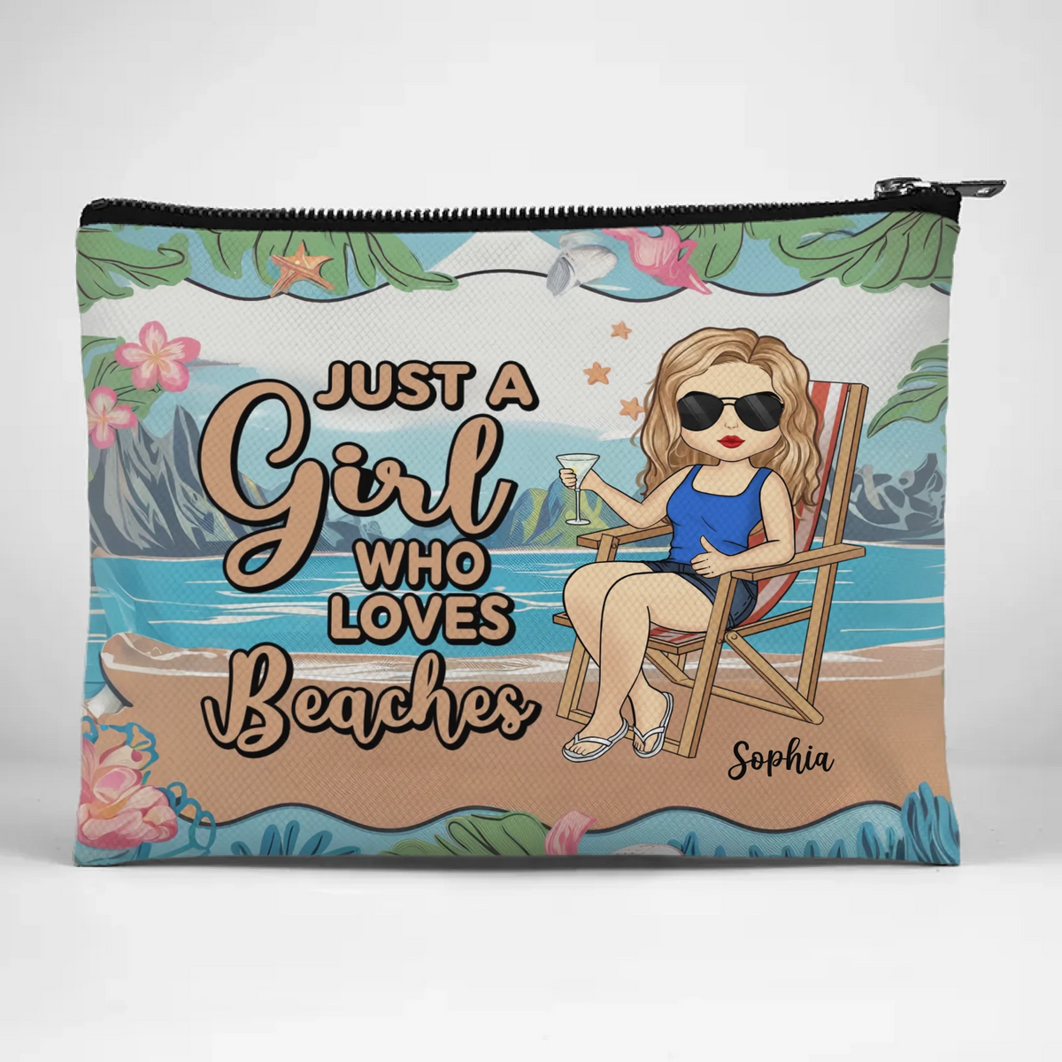 Gift A Little Love To Your Sisters And Besties - Bestie Personalized Custom Cosmetic Bag - Gift For Best Friends, BFF, Sisters