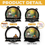 Campfire Nights, Endless Memories - Family Personalized Window Hanging Suncatcher Ornament - Gift For Best Friends, Campers, Fire Pit Lovers