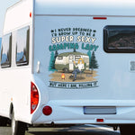 Work Hard, Camp Harder - Camping Personalized Custom RV Decal - Gift For Yourself, Best Friends, Siblings, Family Members, Camping Lovers