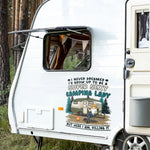 Work Hard, Camp Harder - Camping Personalized Custom RV Decal - Gift For Yourself, Best Friends, Siblings, Family Members, Camping Lovers