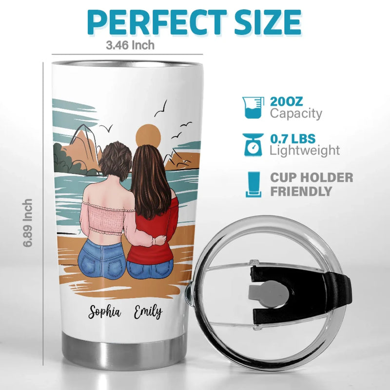 For The Friends Who Make Every Moment Special - Bestie Personalized Custom Tumbler -  Gift For Best Friends, BFF, Sisters