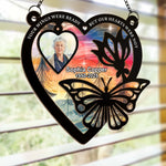 Custom Photo In Loving Memory Of The Moments That Never Dim - Memorial Personalized Window Hanging Suncatcher Ornament - Sympathy Gift For Family