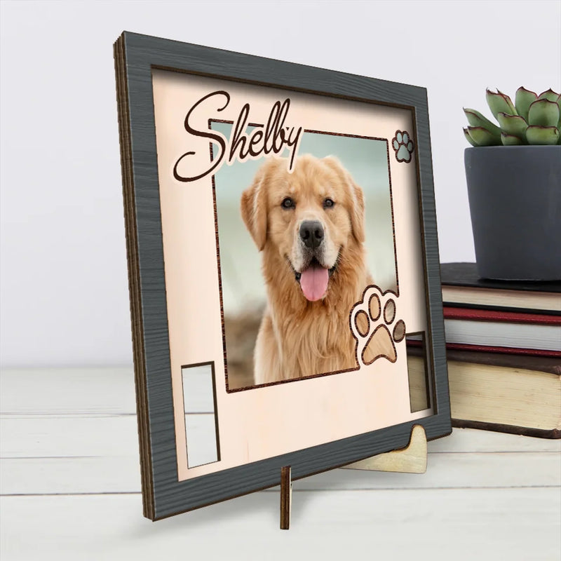 Custom Photo Your Spirit Will Always Be With Me - Memorial Personalized Custom Pet Loss Sign, Collar Frame - Sympathy Gift For Pet Owners, Pet Lovers