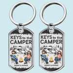 Unlock The Adventure With The Keys To The Camper - Camping Personalized Custom Keychain - Gift For Couple, Husband Wife, Camping Lovers