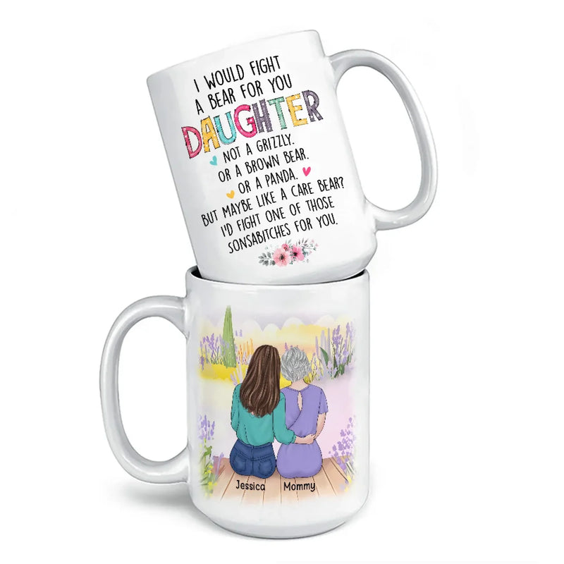 Anything For My Daughter - Family Personalized Custom Mug - Gift For Mom, Daughter