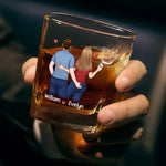 Forever Annoyingly In Love With You - Couple Personalized Custom Square Whiskey Glass - Gift For Husband Wife, Anniversary