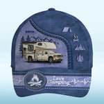Home Is Where You Pitch It - Camping Personalized Custom Hat, All Over Print Classic Cap - Gift For Camping Lovers