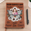 Beautiful In God's Eyes - Family Personalized Custom Leather Journal - Gift For Yourself, Best Friends, Siblings, Family Members
