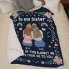 This Blanket Is A Hug From Me To You - Bestie Personalized Custom Blanket - Gift For Best Friends, BFF, Sisters