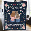This Blanket Is A Hug From Me To You - Bestie Personalized Custom Blanket - Gift For Best Friends, BFF, Sisters