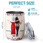 Custom Name Badass Daughter Mother Daughter Gifts - Personalized Wine Tumbler