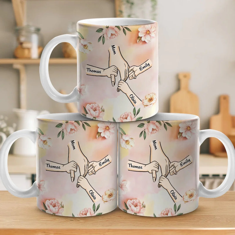 A Garden Of Love Grows In A Grandmother's Heart - Family Personalized Custom Mug - Gift For Mom, Grandma