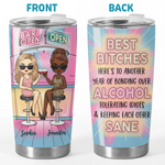 We’re Chaos And Laughter - Bestie Personalized Custom Tumbler -  Gift For Best Friends, BFF, Sisters