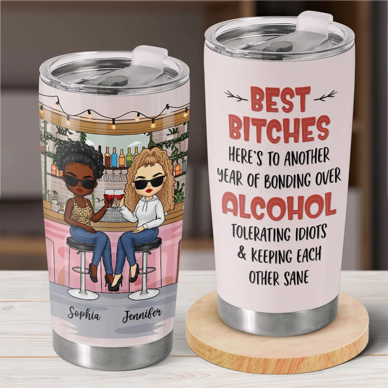 We’re The Spice In Each Other’s Lives - Bestie Personalized Custom Tumbler -  Gift For Best Friends, BFF, Sisters