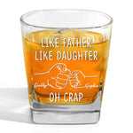 Built By My Father’s Hands - Family Personalized Custom Square Whiskey Glass - Gift For Dad
