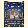 You Are My Light In The Dark - Bestie Personalized Custom Blanket - Gift For Best Friends, BFF, Sisters