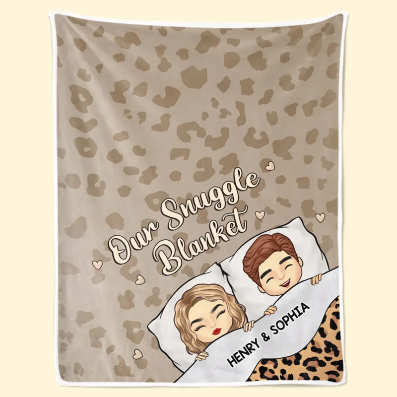 Wrapped In Each Other’s Arms - Couple Personalized Custom Blanket - Gift For Husband Wife, Anniversary