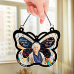 Custom Photo Love Lives On Forever - Memorial Personalized Window Hanging Suncatcher Ornament - Sympathy Gift For Family