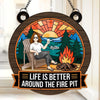 Heat Of The Fire, Peace Of The Night - Family Personalized Window Hanging Suncatcher Ornament - Gift For Yourself, Best Friends, Siblings, Family Members