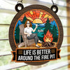 Heat Of The Fire, Peace Of The Night - Family Personalized Window Hanging Suncatcher Ornament - Gift For Yourself, Best Friends, Siblings, Family Members