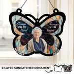Custom Photo Love Lives On Forever - Memorial Personalized Window Hanging Suncatcher Ornament - Sympathy Gift For Family