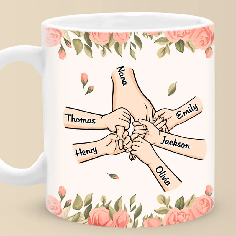 A Grandmother's Love Is Forever And Always - Family Personalized Custom Mug - Gift For Mom, Grandma