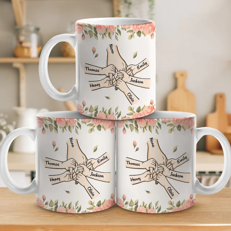A Grandmother's Love Is Forever And Always - Family Personalized Custom Mug - Gift For Mom, Grandma