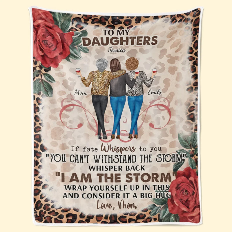 I Am The Storm - Family Personalized Custom Blanket - Mother's Day, Gift For Mom, Grandma