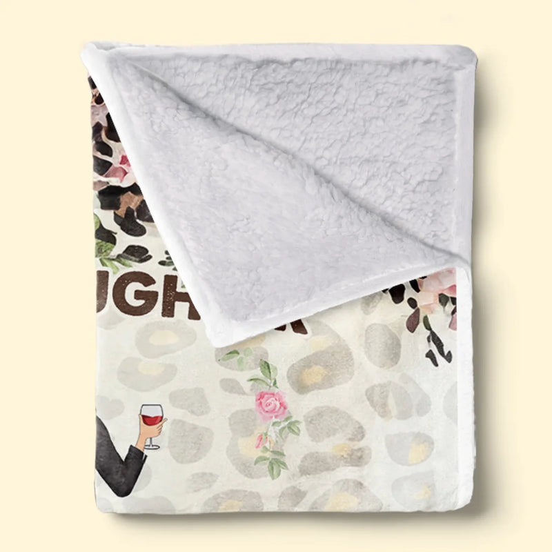 A Mother And Daughter Grow Together In Love - Family Personalized Custom Blanket - Mother's Day, Gift For Mom, Grandma